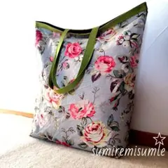 キャスキッドソン✤ハンドメイド✤エコトートバッグ✤薄手コットン✤ナイロン裏地付き