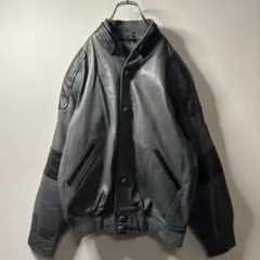 80's 90's vintage オーバーサイズ レザー ブルゾン ジャケット