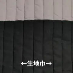 キルティング生地　綿ブロード　黒　縫製ストライプ