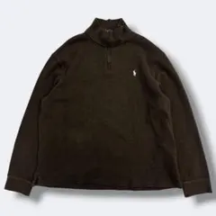 さ*ー様 【イ】Polo Ralph Lauren 古着 ブラウン ハーフジップ