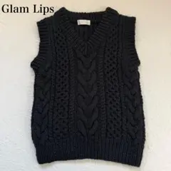 パーリーゲイツ ベスト ゴルフ シャギーニット うさぎ ブラック 刺繍