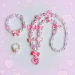 23.ゆめかわキッズアクセサリーセット♡ネックレス♡ブレスレット♡