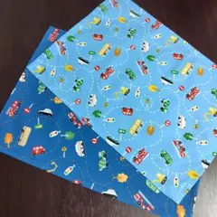 (476)ハンドメイド 超撥水生地ランチョンマット25x35車柄の2枚セット