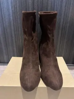 【未使用】moussy ブラウン スエード ショートブーツ