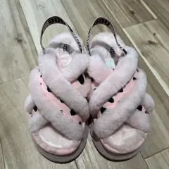 UGG ピンクファー サンダル