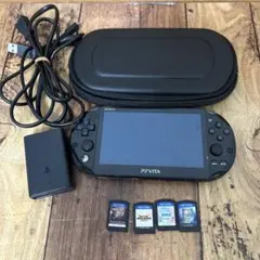 [ジャンク品]SONY PS Vita 本体 + ゲームソフト4本セット