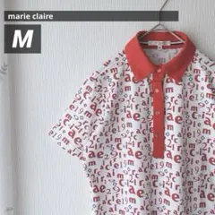 美品marie claire マリクレール ポロシャツ M 赤総柄 半袖Tシャツのサムネイル