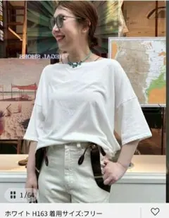 新品 FRAMeWORK ドライタッチコットン S/S-Tee ホワイト