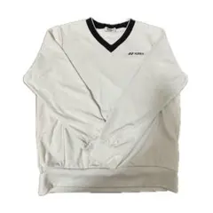 テニス ホワイト Vネック 長袖ウェア
