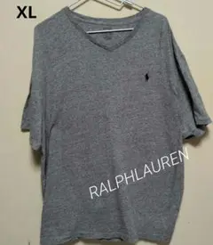 Polo Ralph Lauren グレー Vネック Tシャツ XL