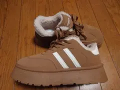 ★値下げ中★厚底スニーカー　ファー付き　ブラウン