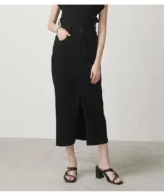 AZUL BY MOUSSY HIGH WAIST SLIT DENIM SK