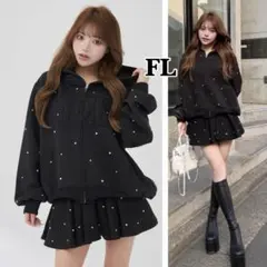 Darich♡DDロゴビジュースウェットセットアップ　(BLK・FLサイズ)