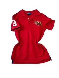 ポロラルフローレン　ビックポニー　ポロシャツ　3パッチ　y2k