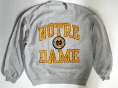 NOTRE DAME スウェット グレー 古着 正面プリント RUSSEL
