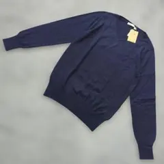 ★a1698 SEVENDAYS=SUNDAY【L】ネイビー 長袖ニット