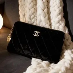 CHANEL ポーチ ブラック キルティング ベロア ノベルティ 限定 非売品