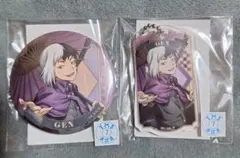 Dr.STONE　まるくじ　ゲン　缶バッジ　アクリルキーホルダー　あさぎりゲン