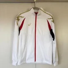 ジャジー上下　アシックス ホワイト×ブラック　Mサイズ　BACK COOL