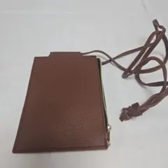 ブラウン ショルダーバッグ ジッパー付き