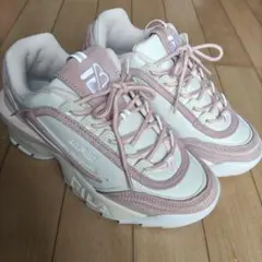 FILA BE:FIRST コラボスニーカー ピンク ホワイトのサムネイル