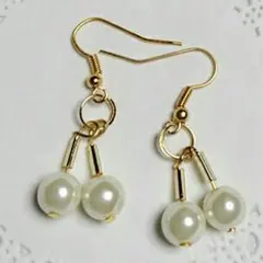 サクランボ型パールピアス