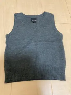 COMME CA ISM グレー Vネックベスト 90