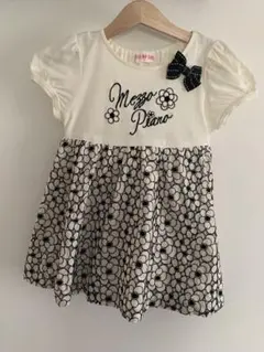 【お値下げ】メゾピアノ 【120】ワンピース　黒/花柄