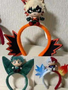 USJ ヒロアカ カチューシャ アクセサリーケース 爆豪勝己 リング 緑谷