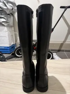 ロングブーツ　ジョッキーブーツ　バックジップ　27.5サイズ 日本軍　乗馬ブーツ