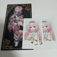 にじさんじ 妖怪万化 6周年 チェキ カード 箔押し レア サイン 周央サンゴ