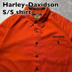 Harley-Davidson ハーレー 半袖シャツ オレンジ Lサイズのサムネイル