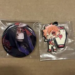 エース・トラッポラ ツイステ 缶バッジ ラバキー 計2点セット