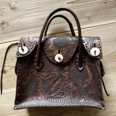 Carving Tribes カービング　ハンドバッグ　ブラウン