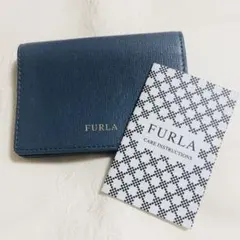 FURLA ブルーグレー 名刺入れ