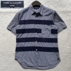 美品 COMME des GARCONS HOMME L 半袖 B.Dシャツ 美品】COMME des GARCONS HOMME 08AW H刺繍 シャツ - メルカリ