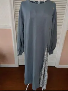お値下げ♪新品タグ付きしまむらhareiro 裾切り替えゆったりワンピースL