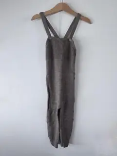 FUB グレー ニット サロペット 80