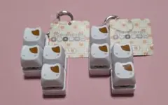 無限カチカチ 猫型 ヤミツキカチカチ キーボード キーホルダー 茶白 ASMR