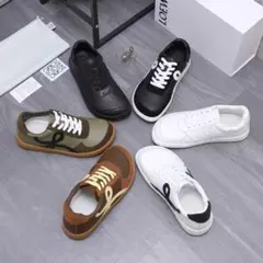 カジュアル レースアップ スニーカー 4色展開