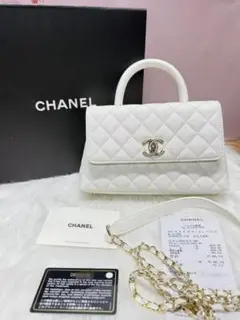 ホワイト キルティング ハンドバッグ*-*