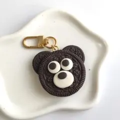 【262】 リアルサイズ♡ くまのココアクッキーサンド キーホルダー