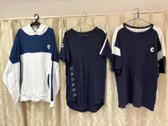 CRONOS Tシャツ×2、パーカー×1 ネイビー3点セット