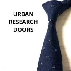 URBAN RESEARCH DOORS ネクタイ　ドット　ネイビー　ウール