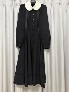 innocent world classy ribbonワンピース グレー×黒 - メルカリ