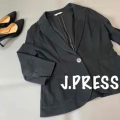 D1568【美品】J.PRESS 黒 コットンジャケットのサムネイル