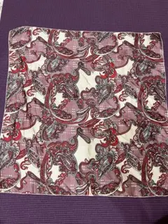 ペイズリー柄シルク風スカーフ