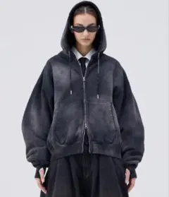 soerte ヘビーウェイトダブルジップフーディー ボルドー size3 soerte（ソエルテ）の「Heavy Weight Double Zip-Up Hoodie（Decadent