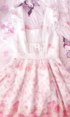 【完売品】レア♡LIZLISA♡クロス花柄♡ジャンスカ