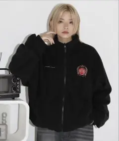 MSG ナイロンフリース リバーシブルドローコードスタンドネックショートブルゾン